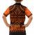 Halo Olaketa Solomon Islands Family Matching Long Sleeve Bodycon Dress and Hawaiian Shirt Melanesian Tribal Pattern Orange Version LT14 - Polynesian Pride