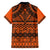 Halo Olaketa Solomon Islands Family Matching Long Sleeve Bodycon Dress and Hawaiian Shirt Melanesian Tribal Pattern Orange Version LT14 - Polynesian Pride