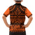 Halo Olaketa Solomon Islands Family Matching Mermaid Dress and Hawaiian Shirt Melanesian Tribal Pattern Orange Version LT14 - Polynesian Pride