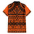 Halo Olaketa Solomon Islands Family Matching Short Sleeve Bodycon Dress and Hawaiian Shirt Melanesian Tribal Pattern Orange Version LT14 - Polynesian Pride