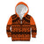 Halo Olaketa Solomon Islands Kid Hoodie Melanesian Tribal Pattern Orange Version LT14 Zip Hoodie Orange - Polynesian Pride