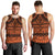 Halo Olaketa Solomon Islands Men Tank Top Melanesian Tribal Pattern Orange Version LT14 - Polynesian Pride