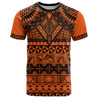 Halo Olaketa Solomon Islands T Shirt Melanesian Tribal Pattern Orange Version LT14 Orange - Polynesian Pride