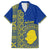 Fakaalofa Lahi Atu Niue Family Matching Puletasi and Hawaiian Shirt Niuean Map With Hiapo Pattern Blue Version LT14 Dad's Shirt - Short Sleeve Blue - Polynesian Pride