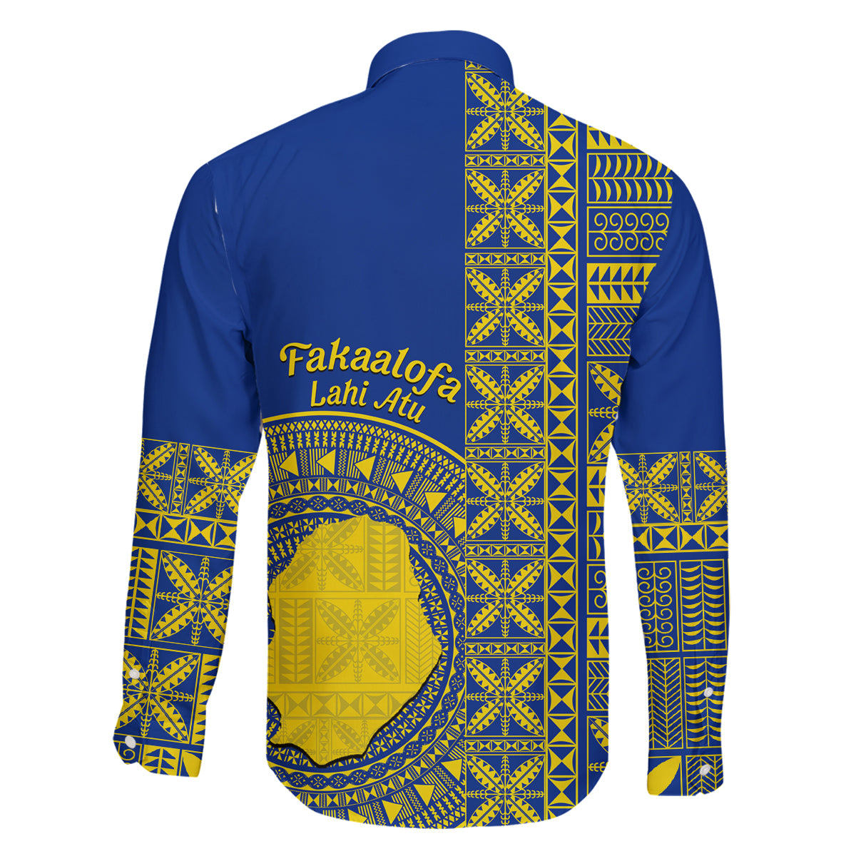 Fakaalofa Lahi Atu Niue Family Matching Summer Maxi Dress and Hawaiian Shirt Niuean Map With Hiapo Pattern Blue Version LT14 - Polynesian Pride