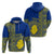 Fakaalofa Lahi Atu Niue Hoodie Niuean Map With Hiapo Pattern Blue Version LT14 - Polynesian Pride