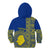 Fakaalofa Lahi Atu Niue Kid Hoodie Niuean Map With Hiapo Pattern Blue Version LT14 - Polynesian Pride