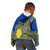 Fakaalofa Lahi Atu Niue Kid Hoodie Niuean Map With Hiapo Pattern Blue Version LT14 - Polynesian Pride