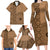 Fakaalofa Lahi Atu Niue Family Matching Long Sleeve Bodycon Dress and Hawaiian Shirt Vintage Hiapo Pattern Brown Version LT14 - Polynesian Pride