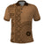 Fakaalofa Lahi Atu Niue Polo Shirt Vintage Hiapo Pattern Brown Version LT14 Brown - Polynesian Pride