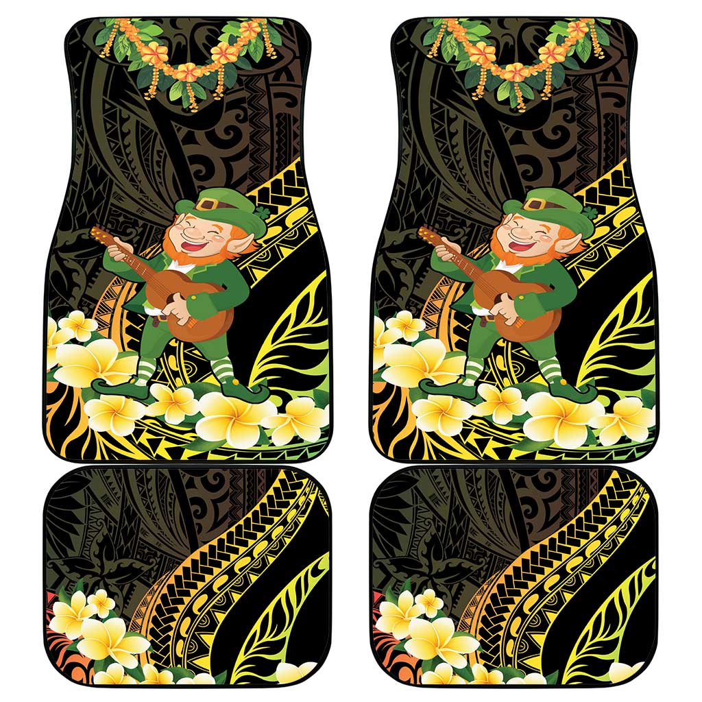 Hawaii Saint Patrick's Day Car Mats Ukulele Leprechaun Hau'Oli Maoli Oe!