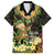 Hawaii Saint Patrick's Day Family Matching Off Shoulder Short Dress and Hawaiian Shirt Ukulele Leprechaun Hau'Oli Maoli Oe!