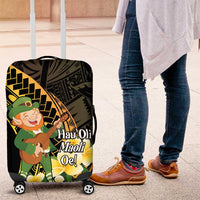Hawaii Saint Patrick's Day Luggage Cover Ukulele Leprechaun Hau'Oli Maoli Oe!