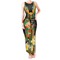 Hawaii Saint Patrick's Day Tank Maxi Dress Ukulele Leprechaun Hau'Oli Maoli Oe!
