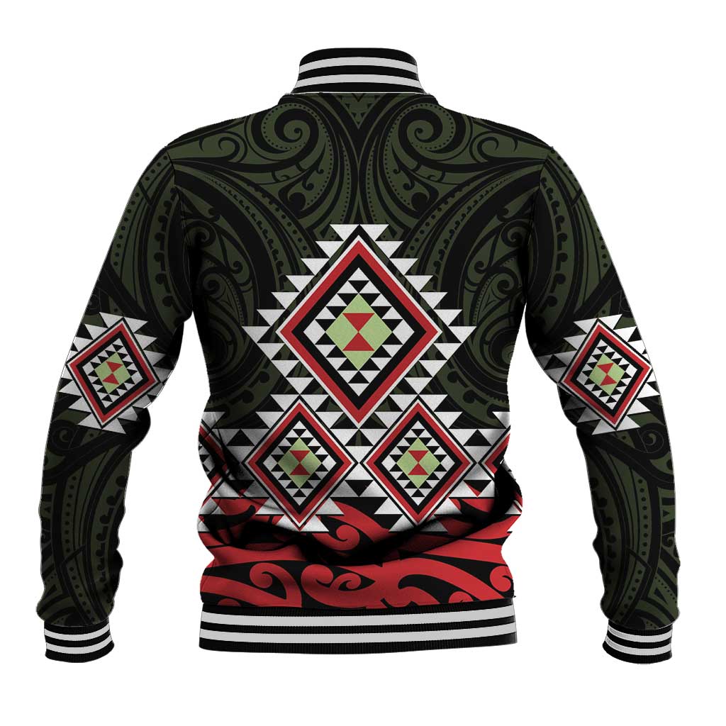 Kia Ora Aotearoa Baseball Jacket 2025 Pasifika Maori Taniko Motifs LT14 - Polynesian Pride