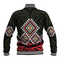 Kia Ora Aotearoa Baseball Jacket 2025 Pasifika Maori Taniko Motifs LT14 - Polynesian Pride