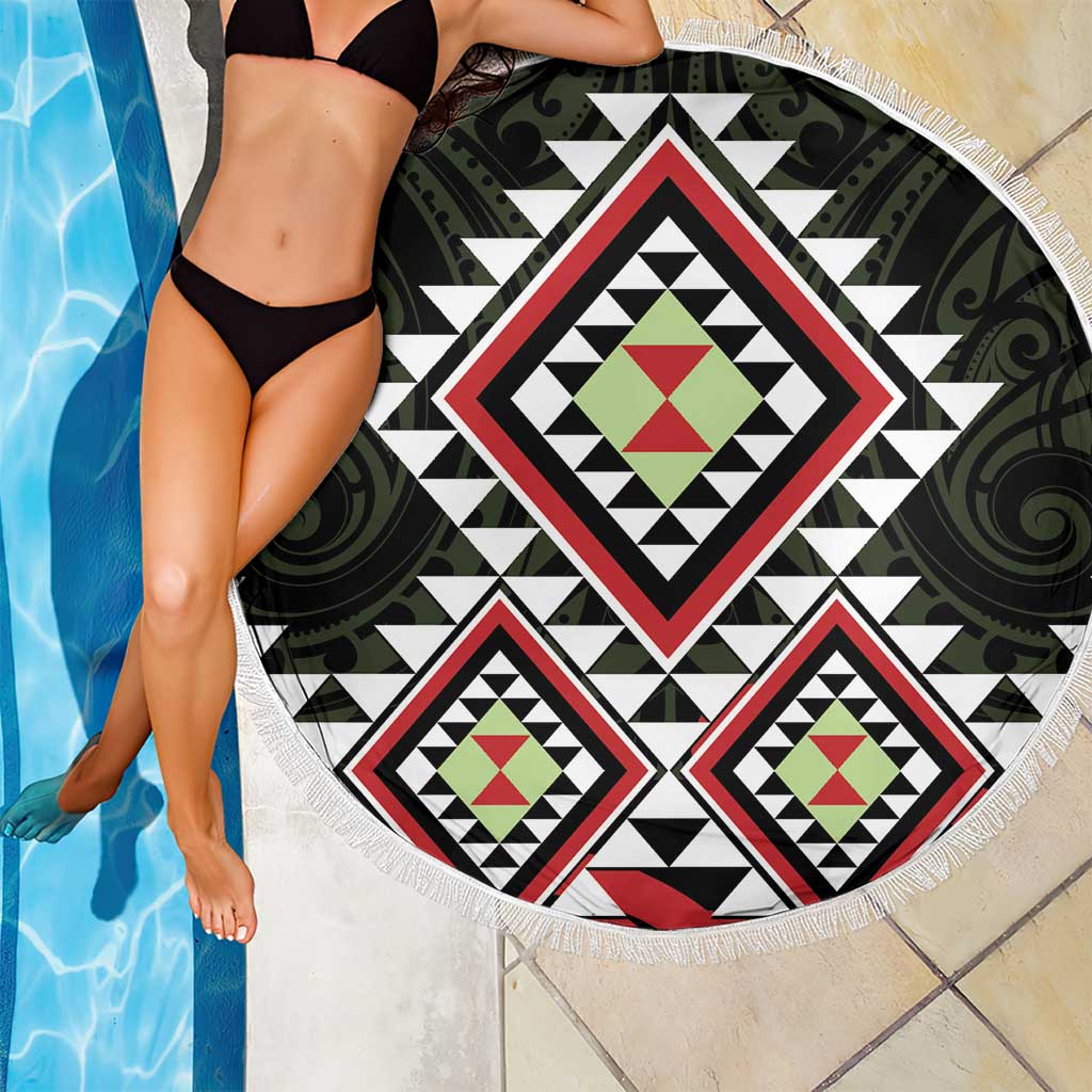 Kia Ora Aotearoa Beach Blanket 2025 Pasifika Maori Taniko Motifs LT14 - Polynesian Pride