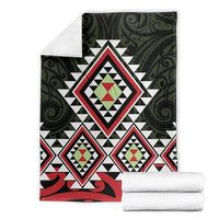 Kia Ora Aotearoa Blanket 2025 Pasifika Maori Taniko Motifs LT14 - Polynesian Pride