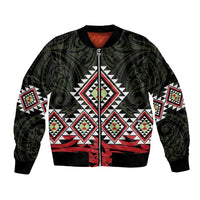 Kia Ora Aotearoa Bomber Jacket 2025 Pasifika Maori Taniko Motifs