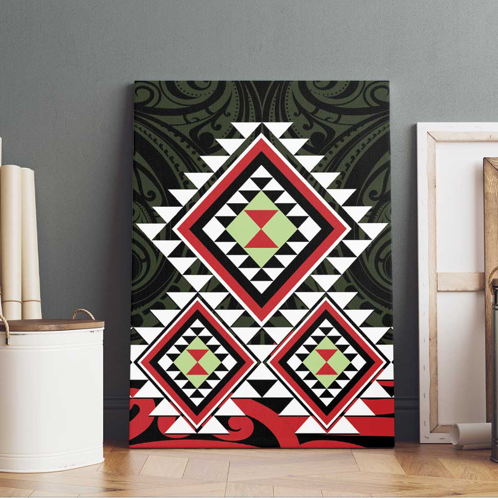 Kia Ora Aotearoa Canvas Wall Art 2025 Pasifika Maori Taniko Motifs LT14 - Polynesian Pride