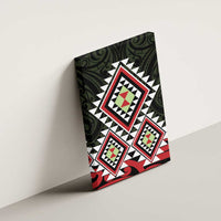 Kia Ora Aotearoa Canvas Wall Art 2025 Pasifika Maori Taniko Motifs LT14 - Polynesian Pride