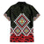 Kia Ora Aotearoa Family Matching Off Shoulder Short Dress and Hawaiian Shirt 2025 Pasifika Maori Taniko Motifs