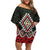 Kia Ora Aotearoa Family Matching Off Shoulder Short Dress and Hawaiian Shirt 2025 Pasifika Maori Taniko Motifs