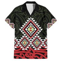 Kia Ora Aotearoa Family Matching Tank Maxi Dress and Hawaiian Shirt 2025 Pasifika Maori Taniko Motifs