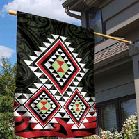 Kia Ora Aotearoa Garden Flag 2025 Pasifika Maori Taniko Motifs LT14 - Polynesian Pride