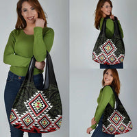 Kia Ora Aotearoa Grocery Bag 2025 Pasifika Maori Taniko Motifs LT14 - Polynesian Pride