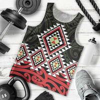 Kia Ora Aotearoa Men Tank Top 2025 Pasifika Maori Taniko Motifs LT14 - Polynesian Pride