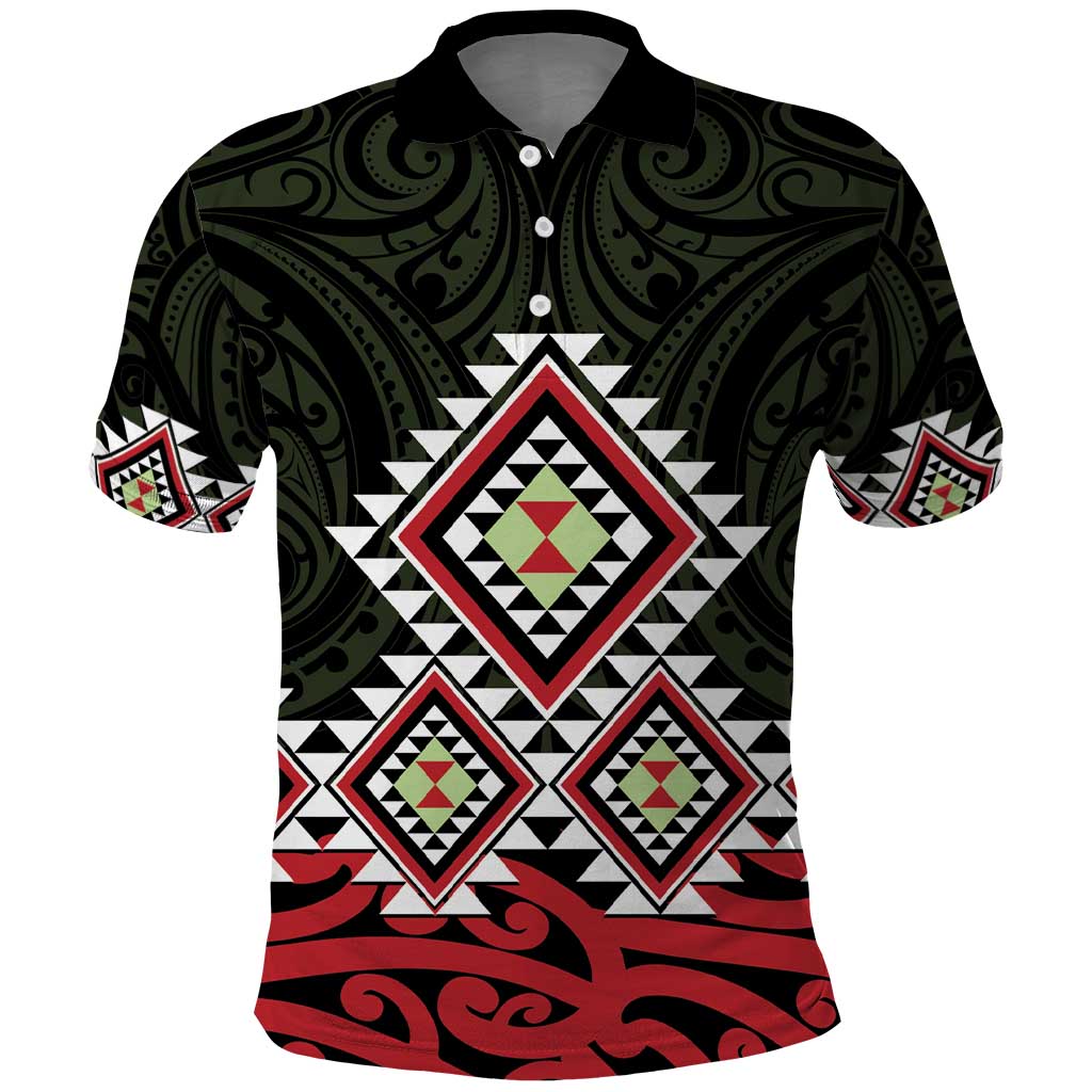 Kia Ora Aotearoa Polo Shirt 2025 Pasifika Maori Taniko Motifs