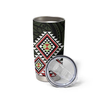 Kia Ora Aotearoa Tumbler Cup 2025 Pasifika Maori Taniko Motifs LT14 - Polynesian Pride