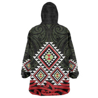 Kia Ora Aotearoa Wearable Blanket Hoodie 2025 Pasifika Maori Taniko Motifs LT14 - Polynesian Pride