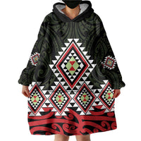 Kia Ora Aotearoa Wearable Blanket Hoodie 2025 Pasifika Maori Taniko Motifs LT14 - Polynesian Pride