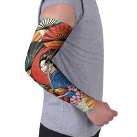Japanese Geisha Katana Arm Sleeves Japan Sensu Seigaiha Pattern LT14 - Polynesian Pride