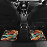 Japanese Geisha Katana Car Mats Japan Sensu Seigaiha Pattern LT14 Set 2pcs - Back Multicolor - Polynesian Pride