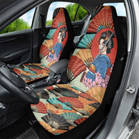 Japanese Geisha Katana Car Seat Cover Japan Sensu Seigaiha Pattern LT14 - Polynesian Pride