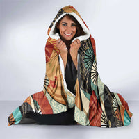 Japanese Geisha Katana Hooded Blanket Japan Sensu Seigaiha Pattern LT14 - Polynesian Pride