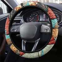 Japanese Geisha Katana Steering Wheel Cover Japan Sensu Seigaiha Pattern LT14 - Polynesian Pride