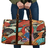 Japanese Geisha Katana Travel Bag Japan Sensu Seigaiha Pattern LT14 Multicolor - Polynesian Pride