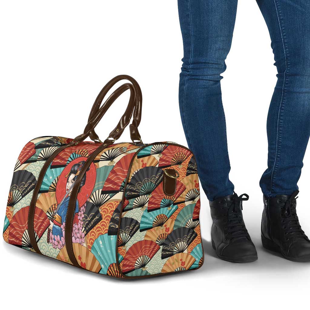 Japanese Geisha Katana Travel Bag Japan Sensu Seigaiha Pattern LT14 - Polynesian Pride