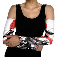 Japanese Samurai Warrior Enso Arm Sleeves Japan Pagoda Sakura Watercolor LT14 - Polynesian Pride