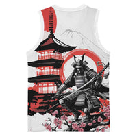 Japanese Samurai Warrior Enso Basketball Jersey Japan Pagoda Sakura Watercolor LT14 - Polynesian Pride