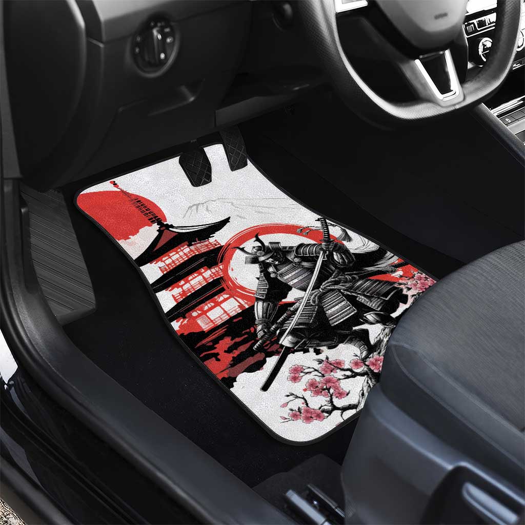 Japanese Samurai Warrior Enso Car Mats Japan Pagoda Sakura Watercolor LT14 - Polynesian Pride
