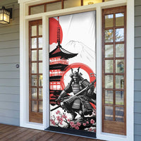 Japanese Samurai Warrior Enso Door Cover Japan Pagoda Sakura Watercolor LT14 - Polynesian Pride