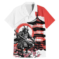 Japanese Samurai Warrior Enso Family Matching Mermaid Dress and Hawaiian Shirt Japan Pagoda Sakura Watercolor - Polynesian Pride