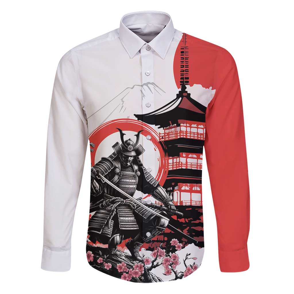 Japanese Samurai Warrior Enso Family Matching Puletasi and Hawaiian Shirt Japan Pagoda Sakura Watercolor - Polynesian Pride
