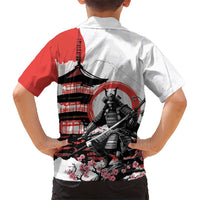 Japanese Samurai Warrior Enso Family Matching Summer Maxi Dress and Hawaiian Shirt Japan Pagoda Sakura Watercolor - Polynesian Pride
