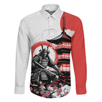 Japanese Samurai Warrior Enso Family Matching Summer Maxi Dress and Hawaiian Shirt Japan Pagoda Sakura Watercolor - Polynesian Pride